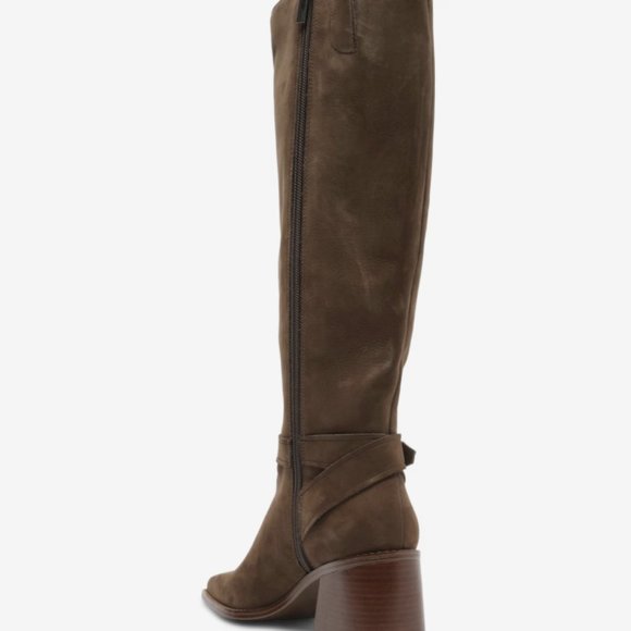 NEW Vince Camuto  Seshlyan Mink Suede Nubuck Wide Calf Boots - Picture 3 of 8